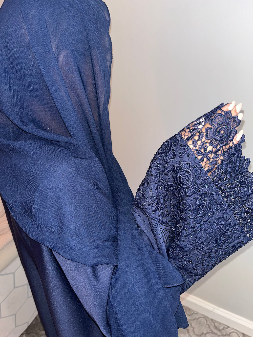 ELEGANT BLUE ABAYA