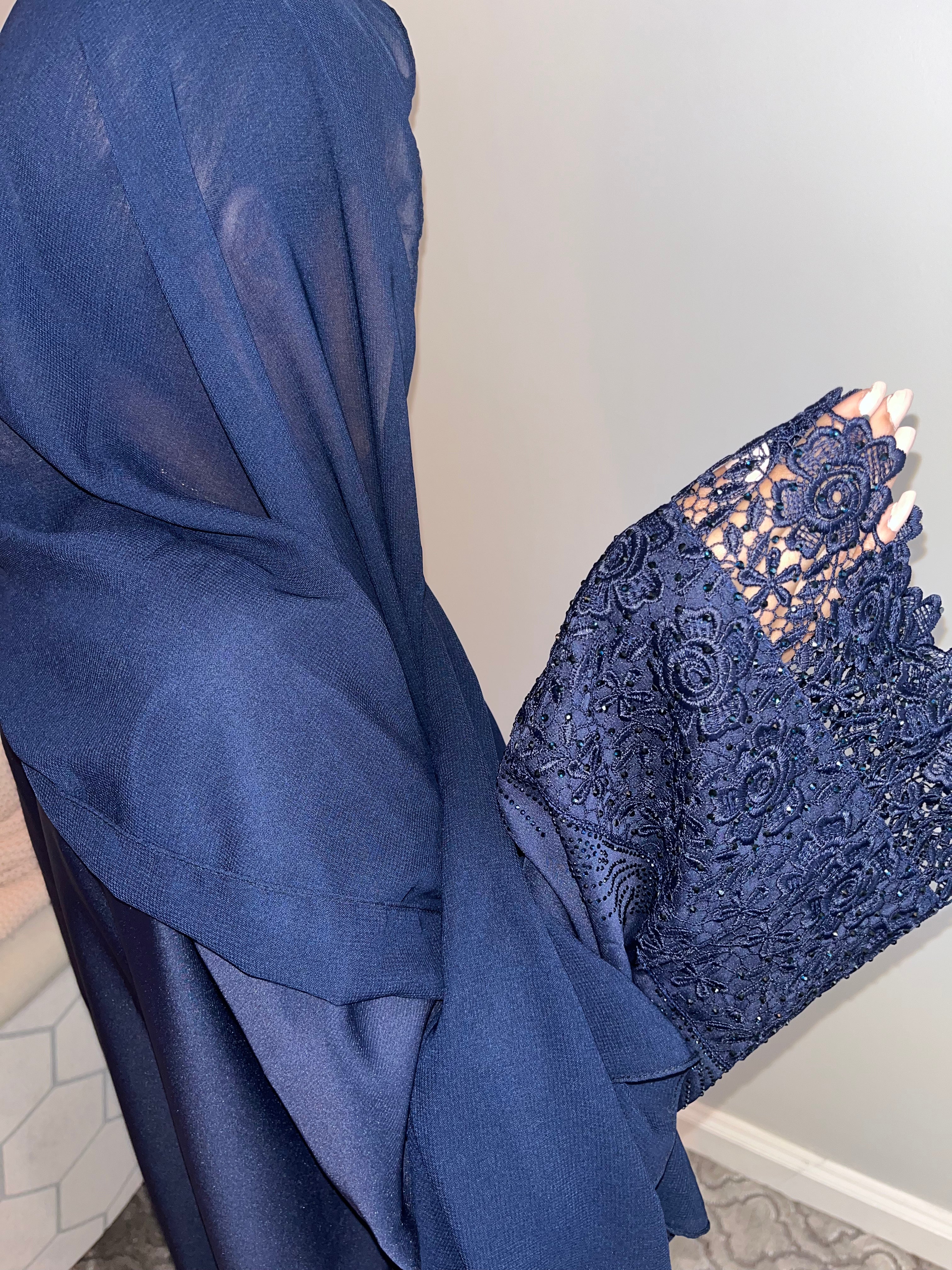 ELEGANT BLUE ABAYA