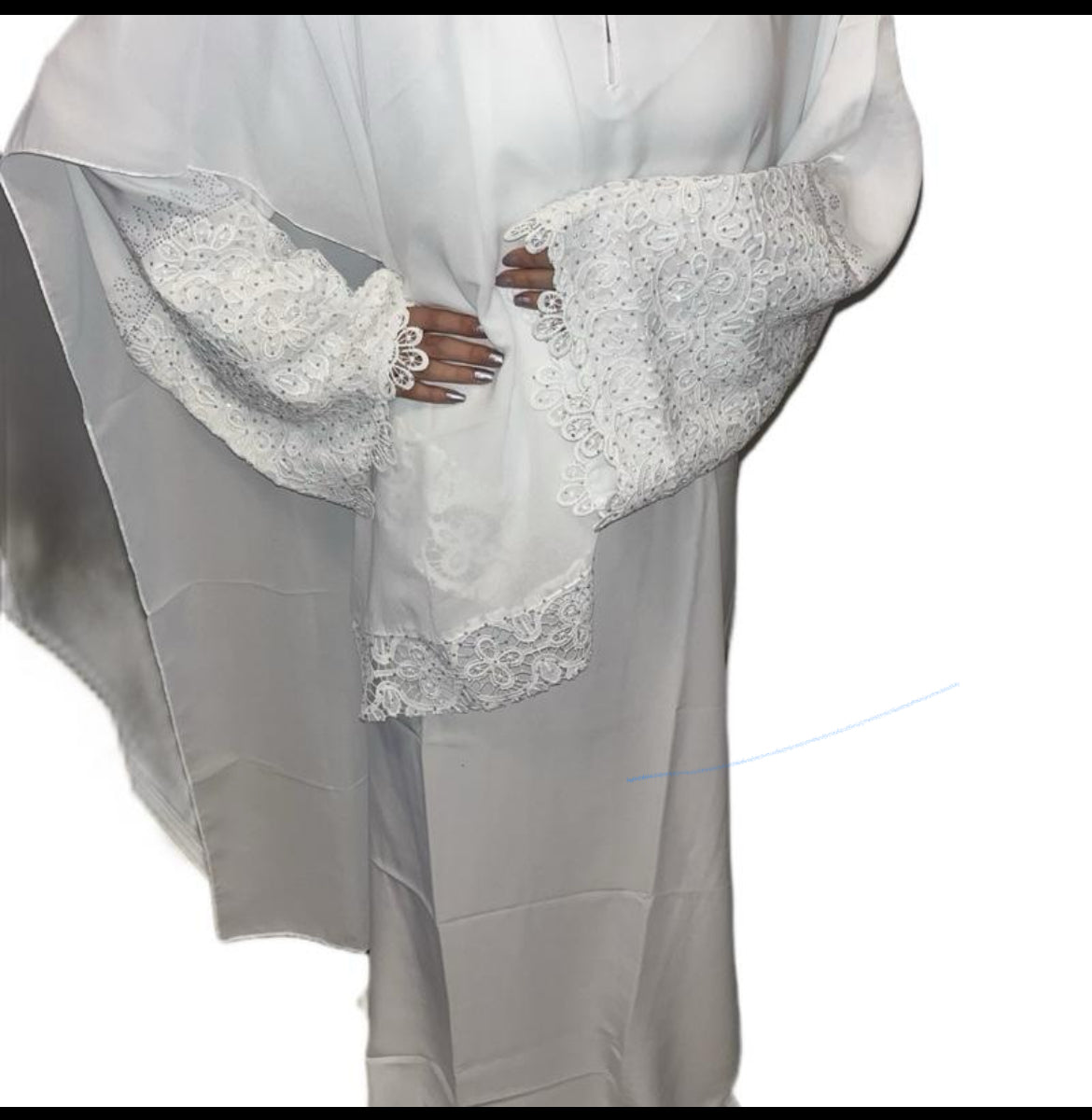 WHITE CASUAL ABAYA